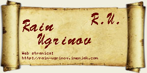 Rain Ugrinov vizit kartica
